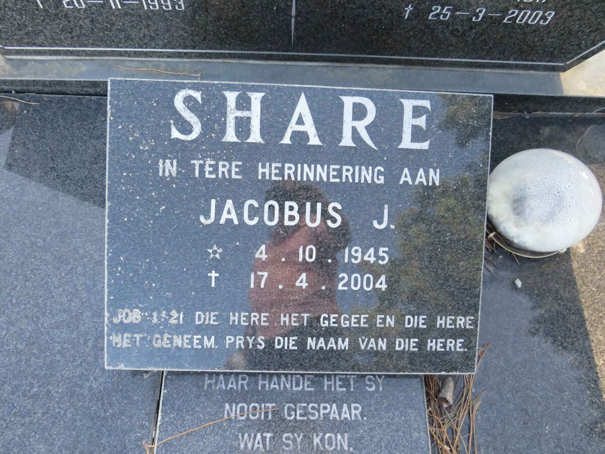 SHARE Jacobus Johannes 1912-1993 & Elsie Rosalina 1917-2003 :: SHARE Jacobus J. 1945-2004 _2