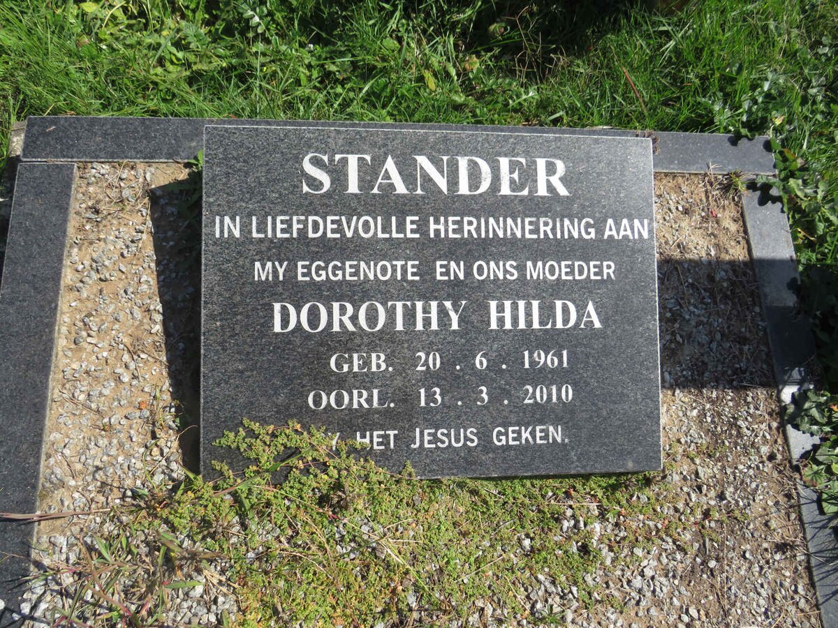 STANDER Dorothy Hilda 1961-2010