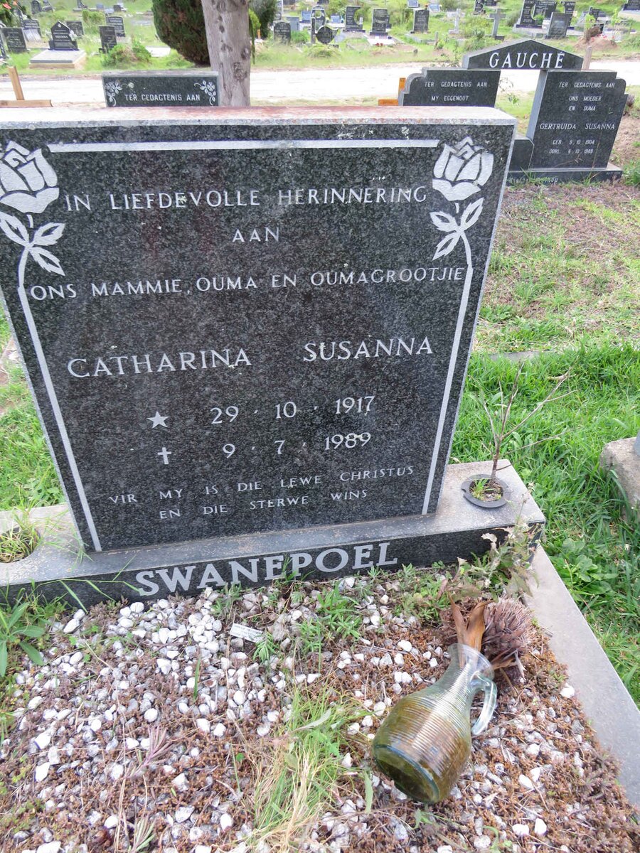 SWANEPOEL Catharina Susanna 1917-1989