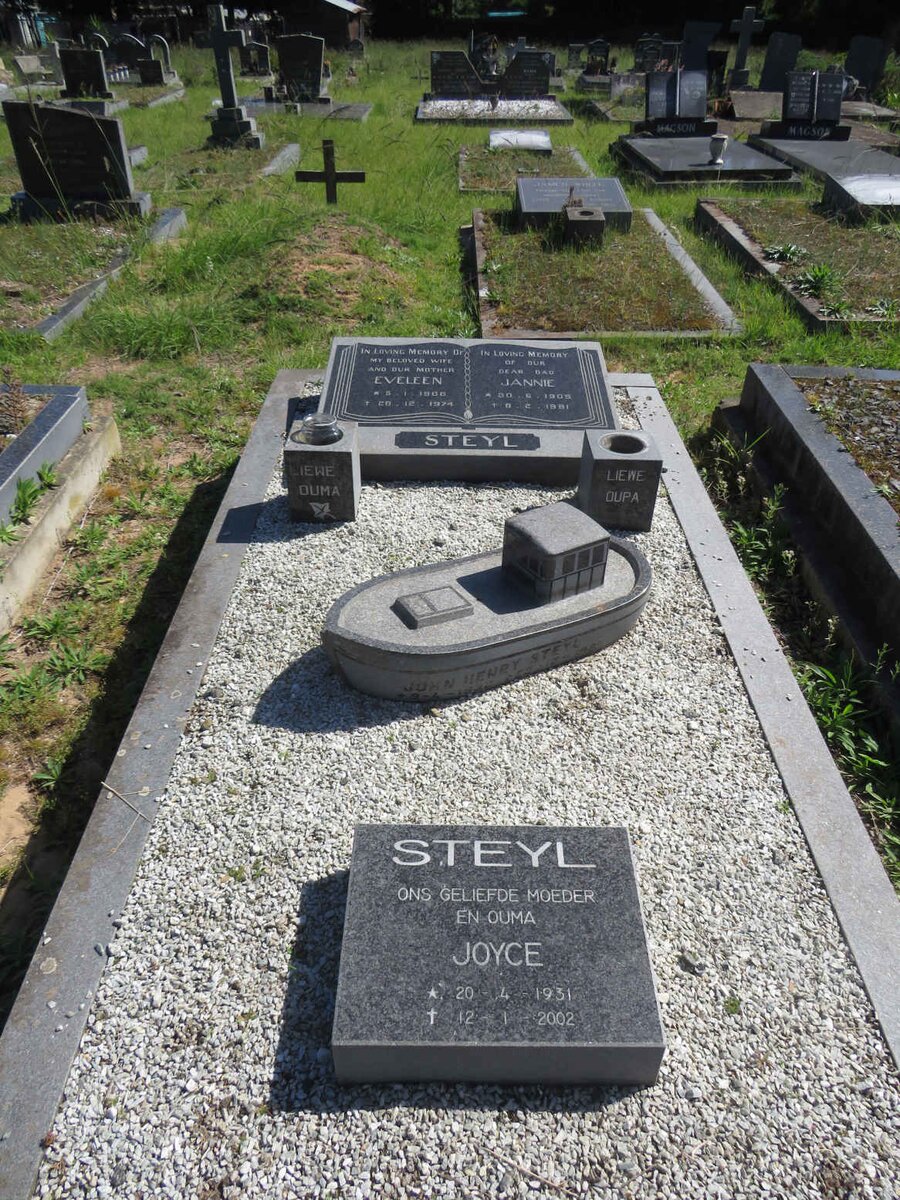 STEYL Jannie 1905-1981 &amp; Eveleen 1908-1974 :: STEYL John Henry 1932-1985 :: STEYL Joyce 1931-2002