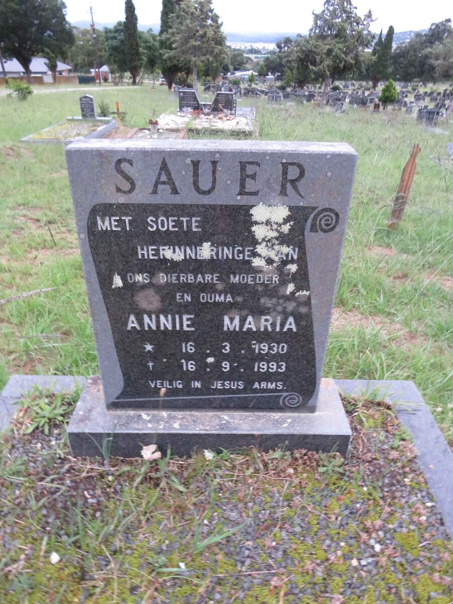 SAUER Annie Maria 1930-1993