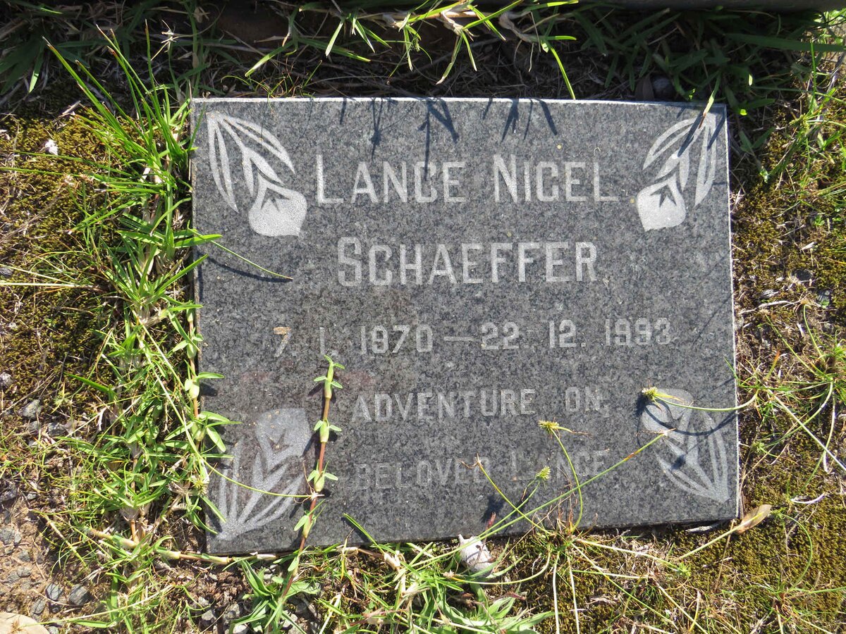 SCHAEFFER Lance Nigel 1970-1993