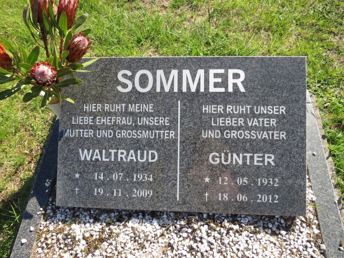 SOMMER Gunter 1932-2012 &amp; Waltraud 1934-2009