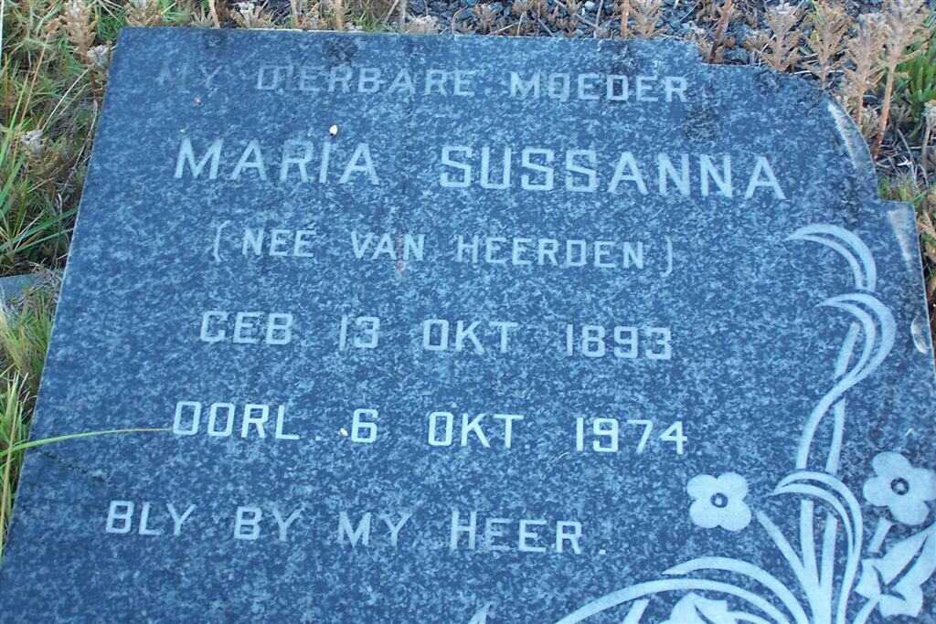STRYDOM Maria Sussanna nee VAN HEERDEN 1893-1974