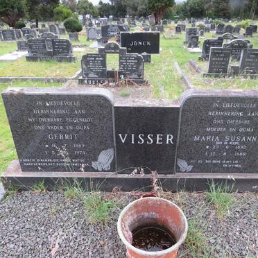 VISSER Gerrit 1889-1974 & Maria Susanna DE KLERK 1892-1980