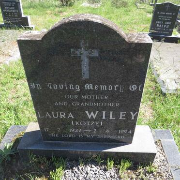 WILEY Laura nee KOTZE 1922-1994