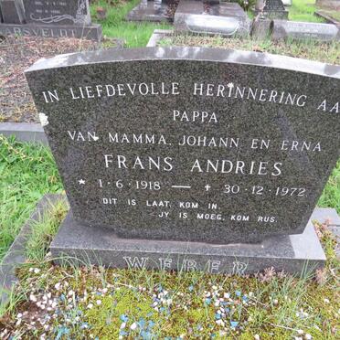 WEBER Frans Andries 1918-1972