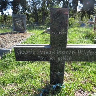 WILDERS Geertje, VOET-BOSMAN- 1922-2007