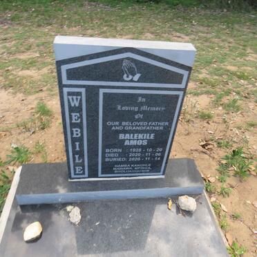 WEBILE Balekile Amos 1928-2020