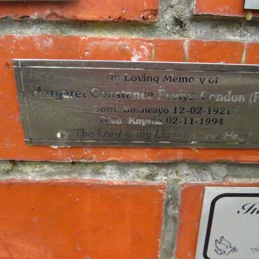 CONDON Margaret Constance Evelyn 1921-1994