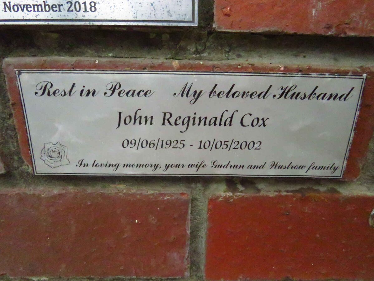 COX John Reginald 1925-2002
