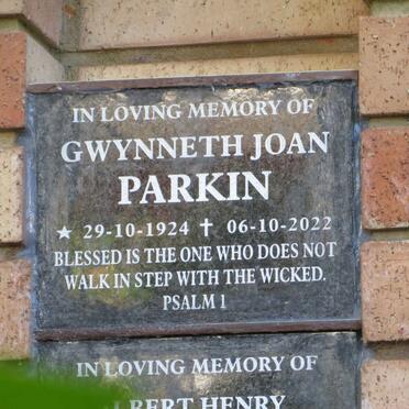 PARKIN Gwynneth Joan 1924-2022