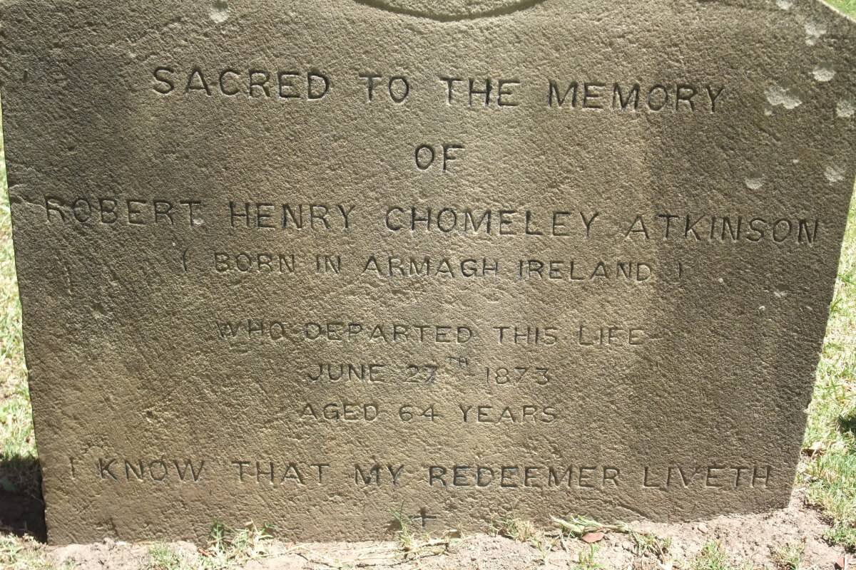 ATKINSON Robert Henry Chomeley -1873