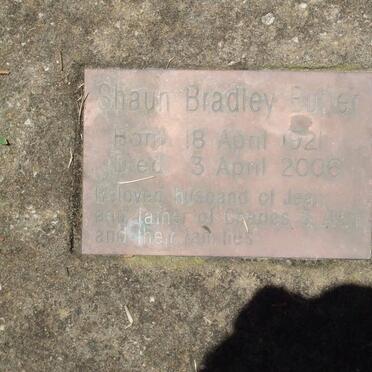 BUTLER Shaun Bradley 1921-2006