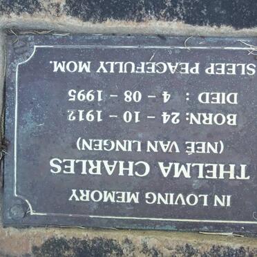 CHARLES Thelma nee VAN LINGEN 1912-1995