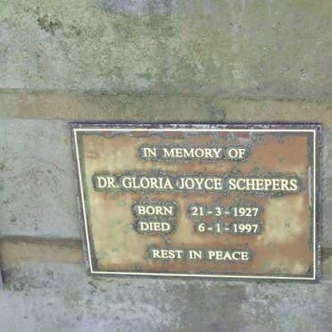 SCHEPERS Gloria Joyce 1927-1997