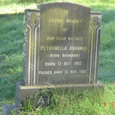 AIMSLIE Petronella Johanna nee BARNARD 1882-1962