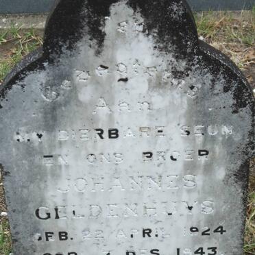 GELDENHUYS Johannes 1924-1943