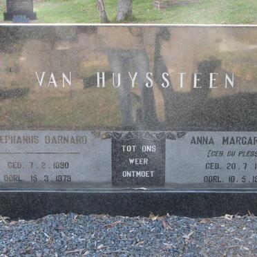 HUYSSTEEN Stephanus Barnard,van 1890-1979 &amp; Anna Margarietha DU PLESSIS 1891-1955