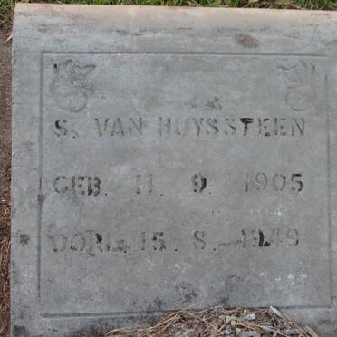 HUYSSTEEN S.,van 1905-1949