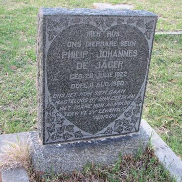 JAGER Philip Johannes, de 1922-1950