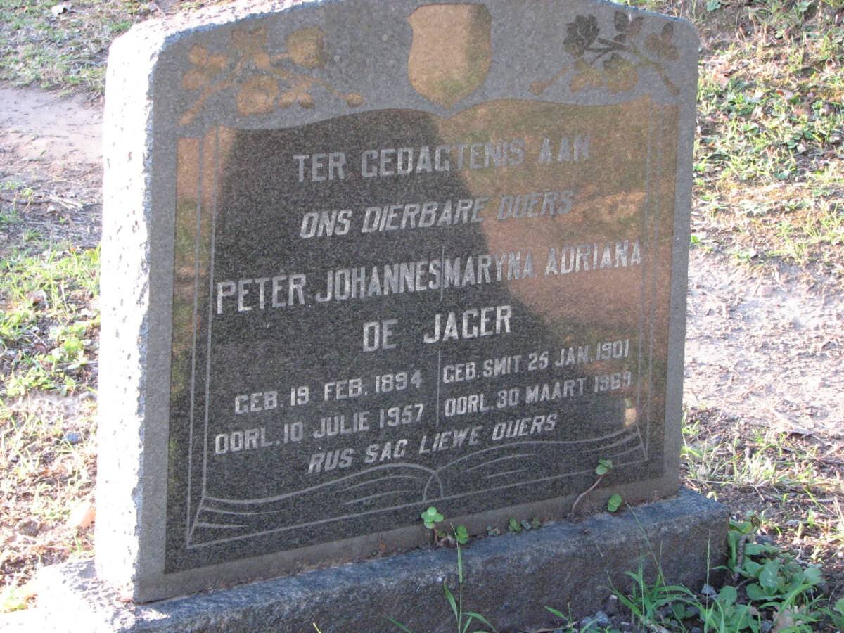 JAGER Peter Johannes, de 1894-1957 &amp; Maryna Adriana 1901-1969