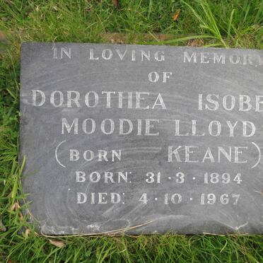 LLOYD Dorothea Isobel Moodie nee KEANE 1894-1967