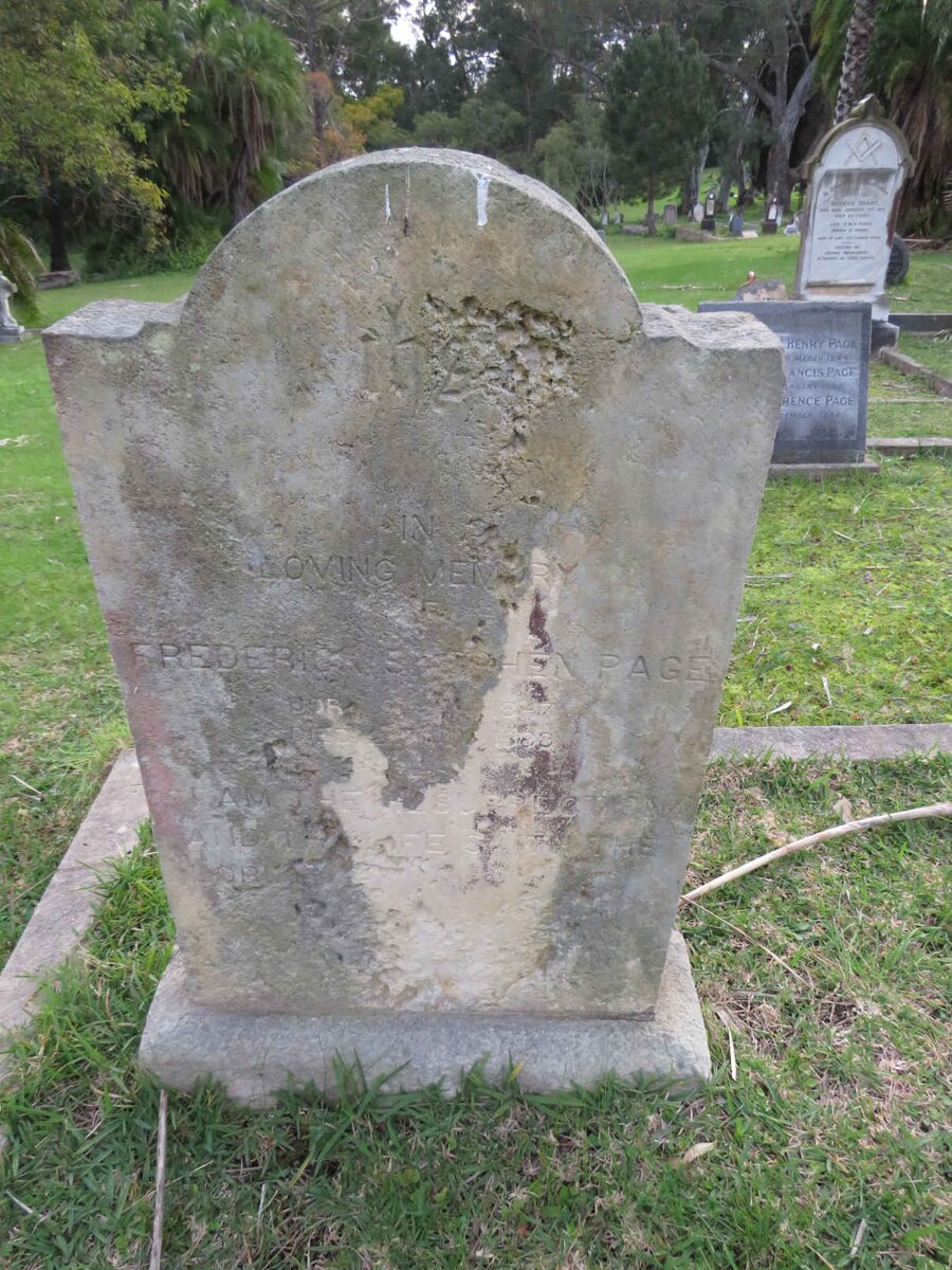 PAGE Frederick Stephen 1847-1888