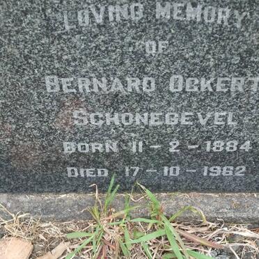 SCHONEGEVEL Bernard Ockert 1884-1962