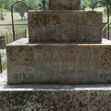 SPENSLEY Mary Ann  -1919