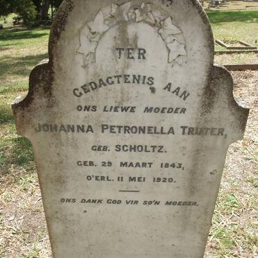 TRUTER Johanna Petronella nee SCHOLTZ 1843-1920
