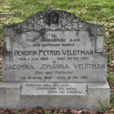 VELDTMAN Hendrik Petrus 1860-1942 &amp; Jacomina Johanna VAN ROOYEN 1869-1939