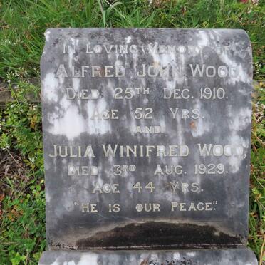 WOOD Alfred John -1910 & Julia Winifred -1929