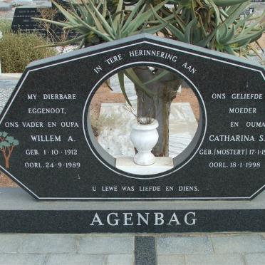 AGENBAG Willem A. 1912-1989 Catharina S. MOSTERT 1927-1998