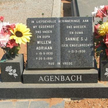 AGENBACH Willem Adriaan 1930-1991 &amp; Sannie S.J. ENGELBRECHT 1930-
