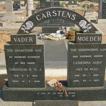 CARSTENS Christiaan H.N.J. 1905-1969 &amp; Catherina Alida DE WAAL 1906-1987