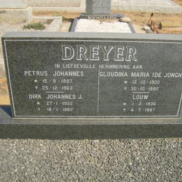 DREYER Petrus Johannes 1897-1963 &amp; Gloudina Maria DE JONGH 1900-1990