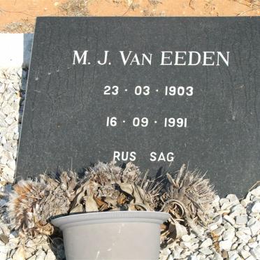 EEDEN M.J., van 1903-1991