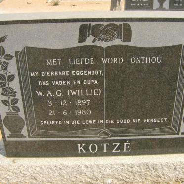 KOTZÉ W.A.G. 1897-1980