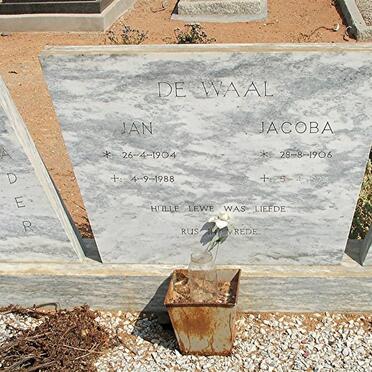 WAAL Jan, de 1904-1988 &amp; Jacoba 1906-1994