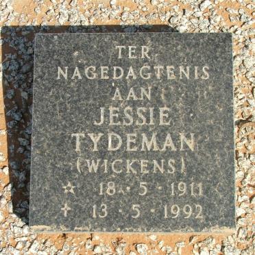 TYDEMAN Jessie nee WICKENS 1911-1992