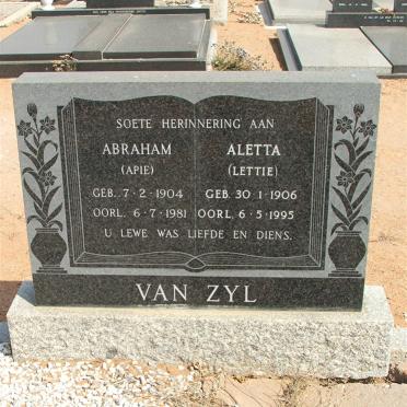 ZYL Abraham, van 1904-1981 &amp; Aletta 1906-1995