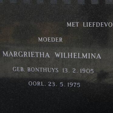 BOSMAN Margrietha Wilhelmina nee BONTHUYS 1905-1975