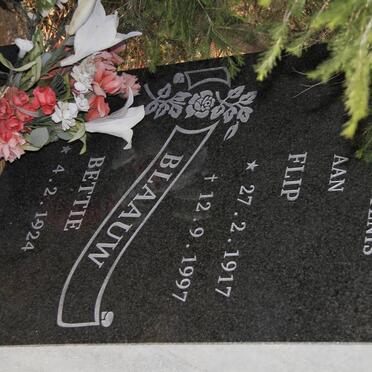 BLAAUW Flip 1917-1997 &amp; Bettie 1924-