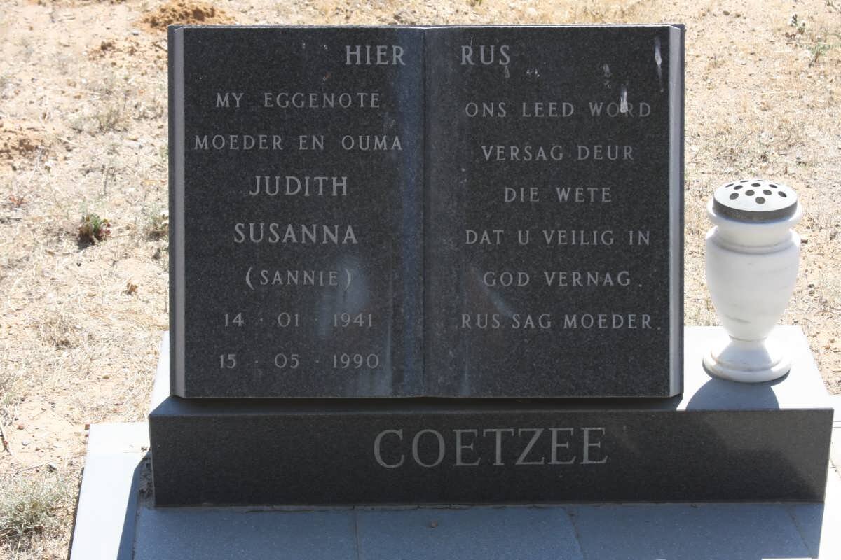 COETZEE Judith Susanna 1941-1990