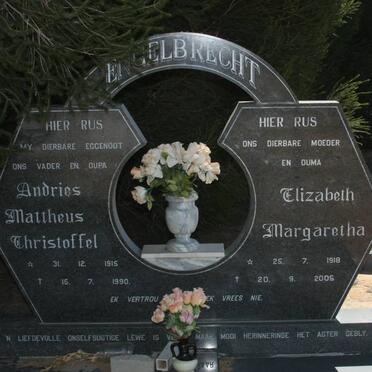 ENGELBRECHT Andries Mattheus Christoffel 1915-1990 &amp; Elizabeth Margaretha 1918-2005
