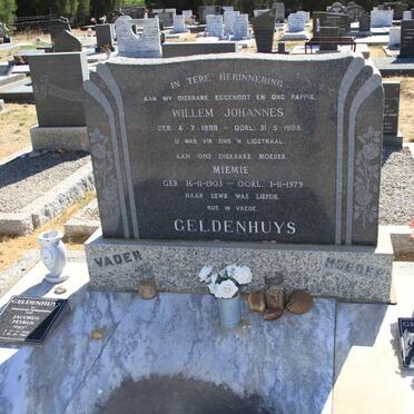 GELDENHUYS Willem Johannes 1899-1968 &amp; Miemie 1903-1979 :: GELDENHUYS Jacobus Petrus :: GELDENHUYS Dirk Johannes