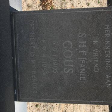 GOUS S.H.F. 1905-1989 