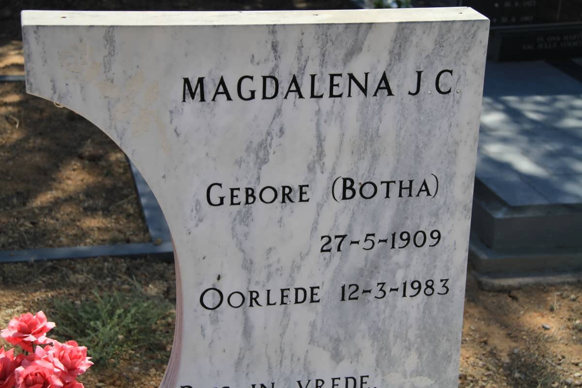 LILL Magdalena J.C., van nee BOTHA 1909-1983