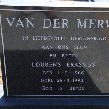 MERWE Lourens Erasmus, van der 1966-1995